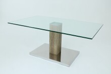 Couchtisch >4/127-29< in Klarglas, Glas - 110x44x65cm (BxHxT)