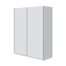 Schwebetürenschrank >Arm< in Artik-Weiß, Holzwerkstoff - 150x200x60cm (BxHxT)