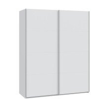 Schwebetürenschrank >Arm< in Artik-Weiß, Holzwerkstoff - 150x200x60cm (BxHxT)