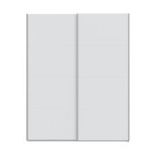 Schwebetürenschrank >Arm< in Artik-Weiß, Holzwerkstoff - 150x200x60cm (BxHxT)