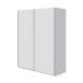 Schwebetürenschrank >Arm< in Artik-Weiß, Holzwerkstoff - 150x200x60cm (BxHxT)