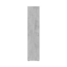 Mehrzweckschrank >Tidy< in Weiß / Beton Grau - 41x182x37 (BxHxT)