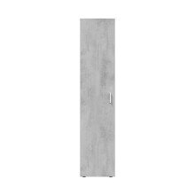 Mehrzweckschrank >Tidy< in Weiß / Beton Grau - 41x182x37 (BxHxT)