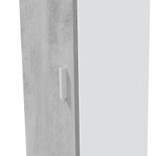 Mehrzweckschrank >Tidy< in Weiß / Beton Grau - 41x182x37 (BxHxT)