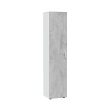 Mehrzweckschrank >Tidy< in Weiß / Beton Grau - 41x182x37 (BxHxT)