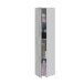 Mehrzweckschrank >Tidy< in Weiß / Beton Grau - 41x182x37 (BxHxT)