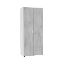 Mehrzweckschrank >Tidy< in Weiß / Beton Grau...