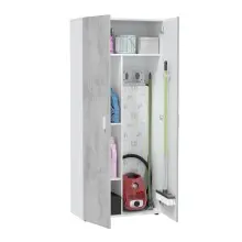 Mehrzweckschrank >Tidy< in Weiß / Beton Grau...