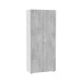 Mehrzweckschrank >Tidy< in Weiß / Beton Grau - 80x182x37 (BxHxT)