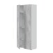 Mehrzweckschrank >Tidy< in Weiß / Beton Grau - 80x182x37 (BxHxT)