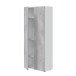 Mehrzweckschrank >Tidy< in Weiß / Beton Grau - 80x182x37 (BxHxT)