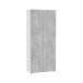 Mehrzweckschrank >Tidy< in Weiß / Beton Grau - 80x182x37 (BxHxT)
