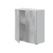 Mehrzweckschrank >Tidy< in Weiß / Beton Grau - 80x92x37 (BxHxT)