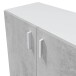 Mehrzweckschrank >Tidy< in Weiß / Beton Grau - 80x92x37 (BxHxT)