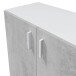 Mehrzweckschrank >Tidy< in Weiß / Beton Grau - 80x92x37 (BxHxT)