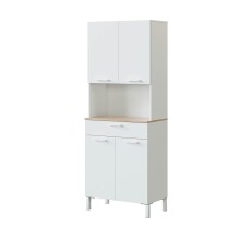 Mehrzweckschrank >Kira< in Artik-Weiß / Kanada-Eiche - 72x186x40 (BxHxT)