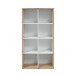 Bücherregal >Noa< in Artik Weiß / Nodi-Eiche - 72x136x33 (BxHxT)