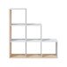 Stufenregal >Step< in Kanda-Eiche / Artik-Weiß - 108x110x28 (BxHxT)