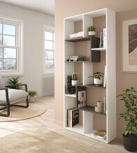 Bücherregal >Kawa< in Artik-Weiß / Oxid...
