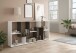 Bücherregal >Kawa< in Artik-Weiß / Oxid - 80x180x25 (BxHxT)