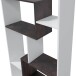 Bücherregal >Kawa< in Artik-Weiß / Oxid - 80x180x25 (BxHxT)