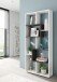 Bücherregal >Kawa< in Artik-Weiß / Oxid - 80x180x25 (BxHxT)