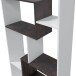 Bücherregal >Kawa< in Artik-Weiß / Oxid - 80x180x25 (BxHxT)