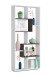 Bücherregal >Kawa< in Artik-Weiß / Oxid - 80x180x25 (BxHxT)