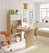 Schreibtisch >Duo< in Nodi-Eiche / Artik-Weiß - 108x140x70 (BxHxT)