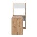 Schreibtisch >Duo< in Nodi-Eiche / Artik-Weiß - 108x140x70 (BxHxT)