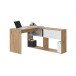 Schreibtisch >Duo< in Nodi-Eiche / Artik-Weiß - 108x140x70 (BxHxT)