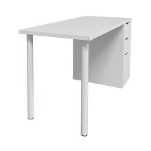 Schreibtisch >Athena< in Artik-Weiß - 138x74x60 (BxHxT)