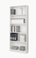Bücherregal >Estil< in Artik-Weiß - 80x201x28 (BxHxT)