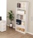 Bücherregal >Estil< in Artik-Weiß - 80x201x28 (BxHxT)