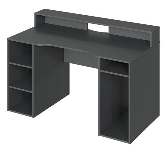 Gamingtisch >Ozone< in Anthrazit-Grau - 136x88x67 (BxHxT)