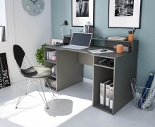 Gamingtisch >Ozone< in Anthrazit-Grau - 136x88x67 (BxHxT)