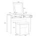 Schminktisch >DOLCE< in Schlammeiche / Schwarze Eiche - 100,3x132,5x41,3 (BxHxT)