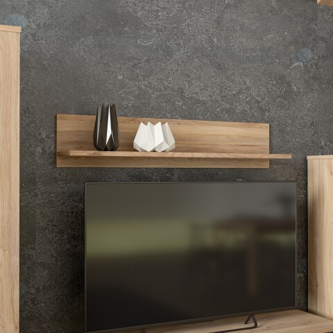 Wandregal >SAN CAYETANO< in Mauvella-Eiche Dekor - 125x25,6x21,9cm (BxHxT)