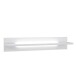 Wandregal >L-LIGHT< in Weiss / Weiss Glanz  - 140x25,6x24,3cm (BxHxT)