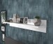 Wandregal >L-LIGHT< in Weiss / Weiss Glanz  - 140x25,6x24,3cm (BxHxT)