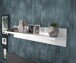 Wandregal >L-LIGHT< in Weiss / Weiss Glanz  - 140x25,6x24,3cm (BxHxT)