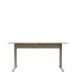 Schreibtisch >MINDI< in Bianco Eiche Dekor- 150x72x70cm (BxHxT)