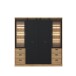Kleiderschrank >KASZIMIRO< in EicheDekor/schwarz mit Glas - 203,2x208,4x61cm (BxHxT)