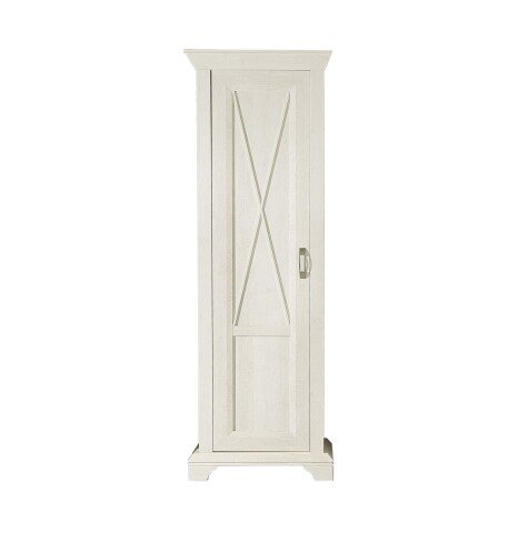 Garderobenschrank >KASHMIR< in Pinie Weiss - 73,3x210,6x46,2cm (BxHxT)