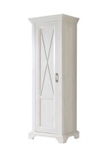 Garderobenschrank >KASHMIR< in Pinie Weiss - 73,3x210,6x46,2cm (BxHxT)