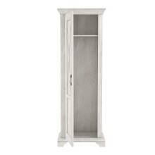 Garderobenschrank >KASHMIR< in Pinie Weiss - 73,3x210,6x46,2cm (BxHxT)