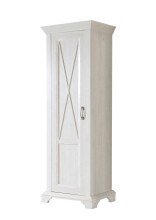 Garderobenschrank >KASHMIR< in Pinie Weiss - 73,3x210,6x46,2cm (BxHxT)