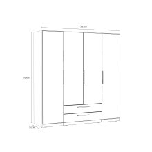 Kleiderschrank >CADIXO< in Sonoma Eiche - 200,3x212,9x58,9cm (BxHxT)