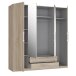 Kleiderschrank >CADIXO< in Sonoma Eiche - 200,3x212,9x58,9cm (BxHxT)