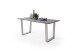 Baumkantentisch >Calabria< in Akazie grau lackiert - 180x76,5x90 (BxHxT)